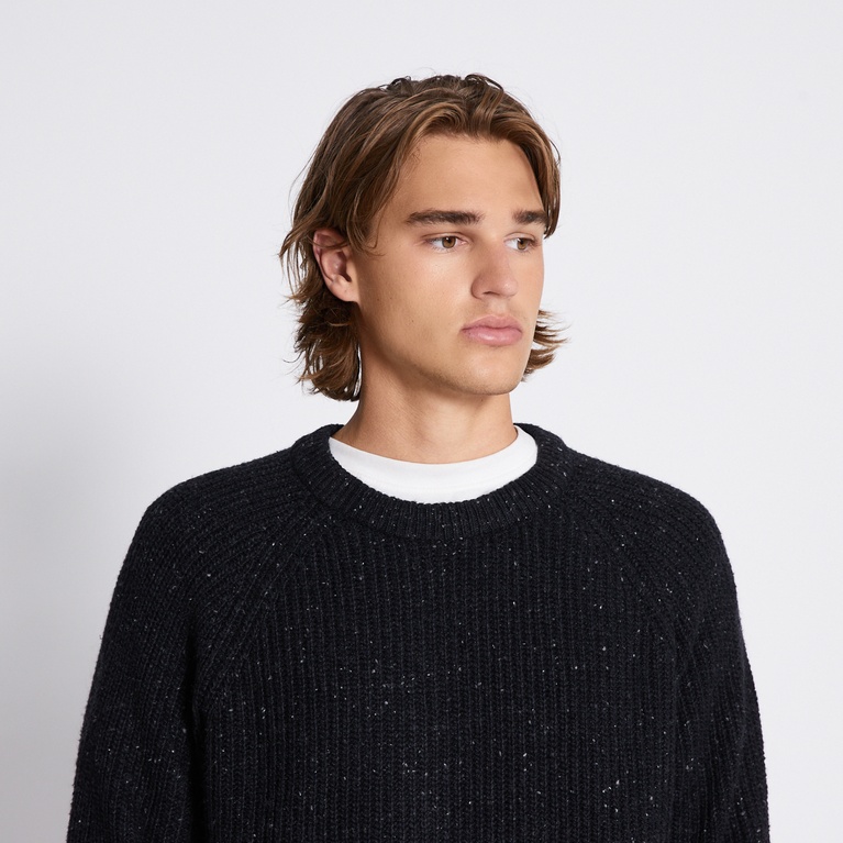 Rib-knit sweater "Rob Twisted 2.0" Black